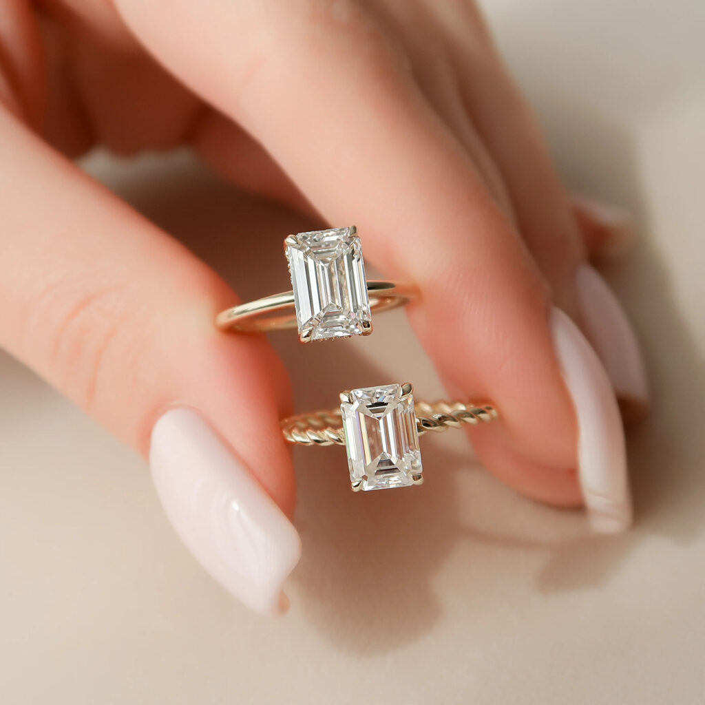 Viên kim cương Emerald – sang trọng, sắc nét, phản chiếu nội tâm mạnh mẽ của người đeo
