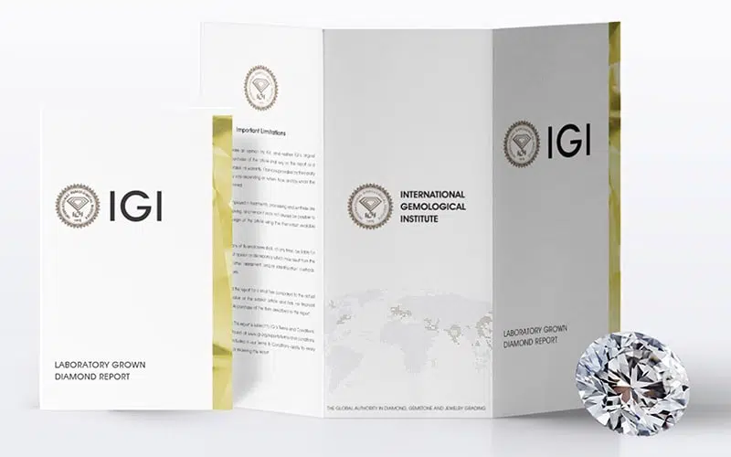 Chứng thư kiểm định IGI cho kim cương nhân tạo – minh chứng rõ ràng về nguồn gốc và chất lượng của viên đá