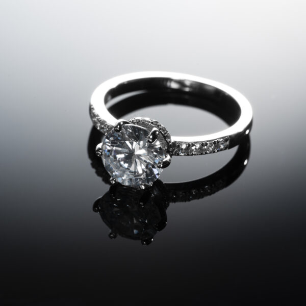 beautiful engagement ring with diamonds