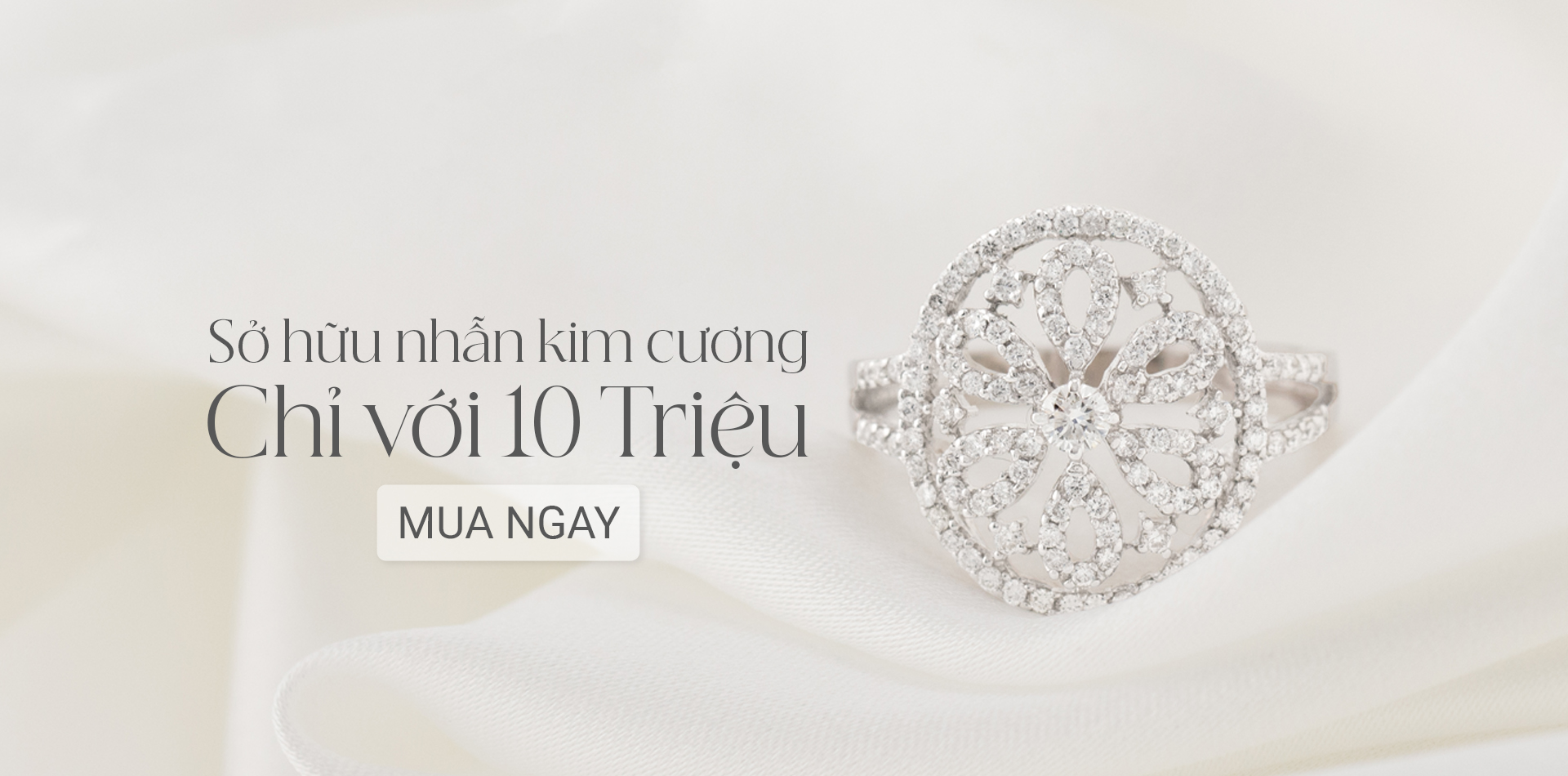 nhẫn kim cương chỉ từ 10 triệu